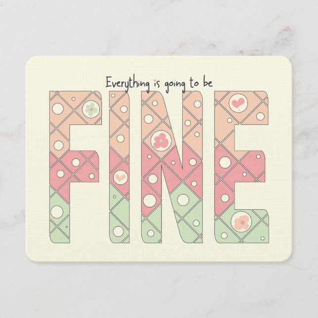 Carte de motivation Tout va bien se passer (Devant)