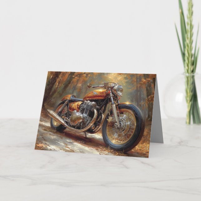 Carte de motocyclette Gold Bobber - Arrière - plan (Devant)
