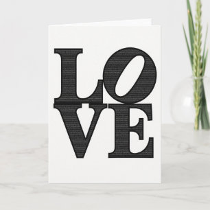 Carte de mots d'art minimaliste d'amour