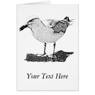 Carte de mouette d'harengs