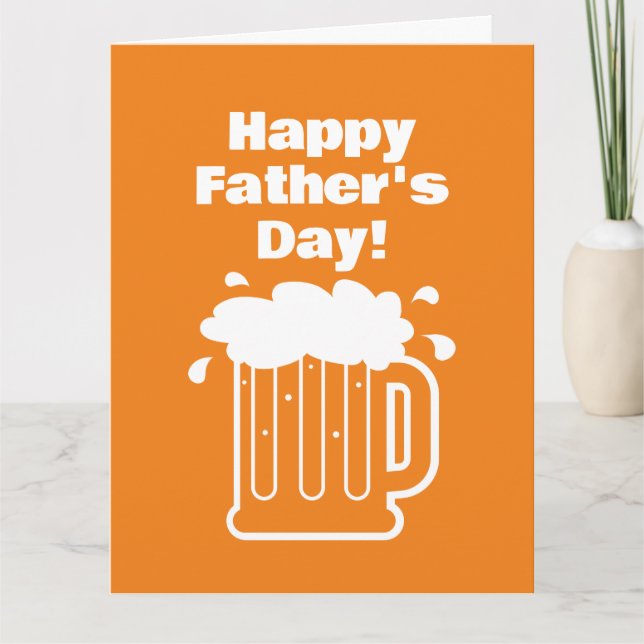 Carte de mug à bière Joyeuse fête des Pères pour p (Devant)