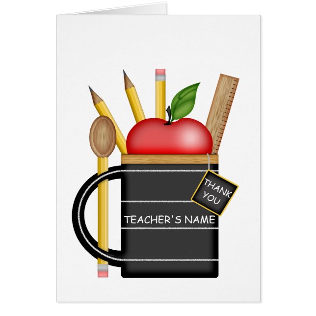 Carte de Mug Apple de l'enseignant (Devant)