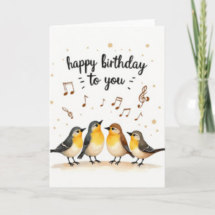 Carte de musique Chant d'anniversaire