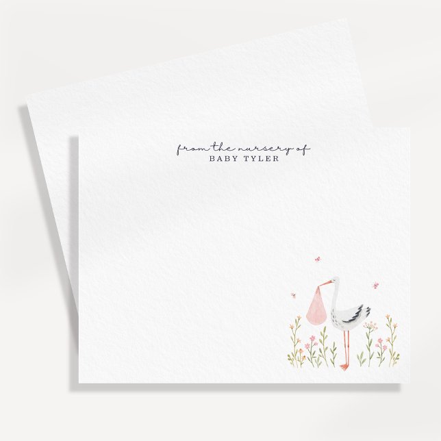 Carte de Naissance au Pélican Aquarelle (Créateur téléchargé)