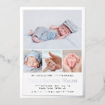 Carte de naissance photo pour bébé garçon avec feu