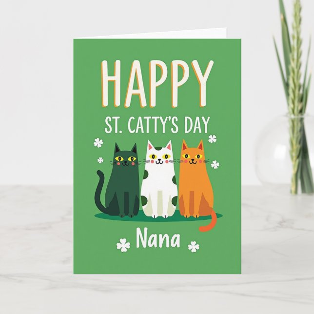 Carte de Nana pour la Fête des Chats Dorés Faux (Devant)