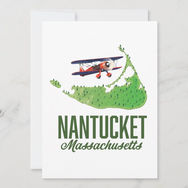 Carte de Nantucket Massachusetts (Devant)