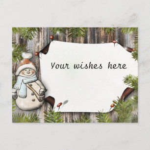 Carte de neige de Noël