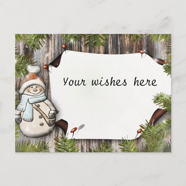 Carte de neige de Noël (Devant)