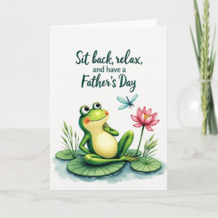 Carte de nénuphar pour une Fête des Pères paisible