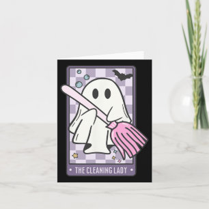 Carte de nettoyage Lady Tarot Halloween Ménagère