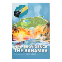 Carte de New Providence Bahamas West Indies Island