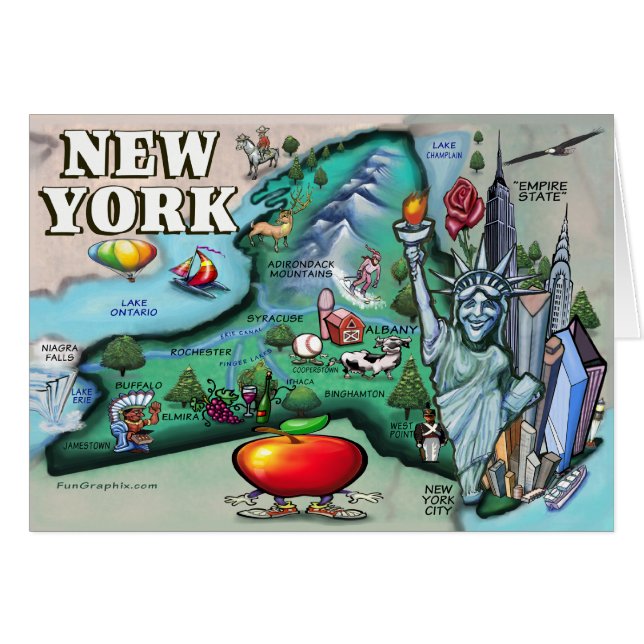 Carte de New York (Devant horizontal)