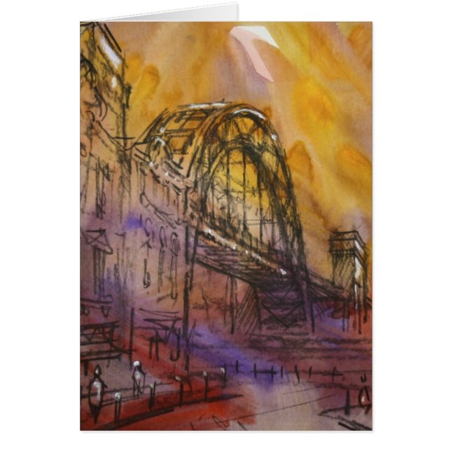 Carte de Newcastle de pont de Tyne (Devant)