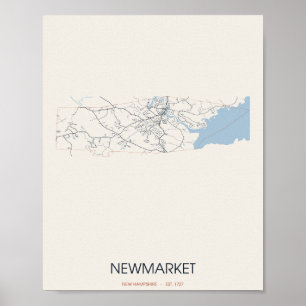Carte de Newmarket New Hampshire Poster
