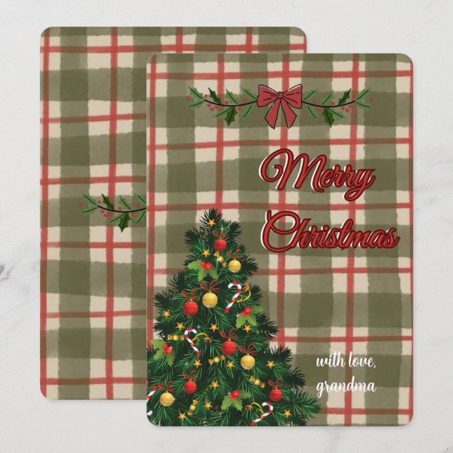 Carte de Noël (Devant / Derrière)