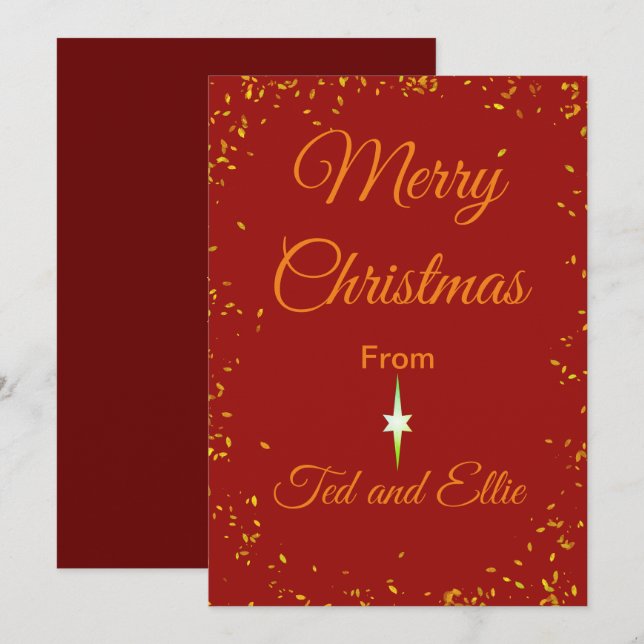 Carte de Noël (Devant / Derrière)