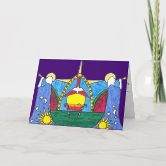 Carte de Noël 2010 bleu sol