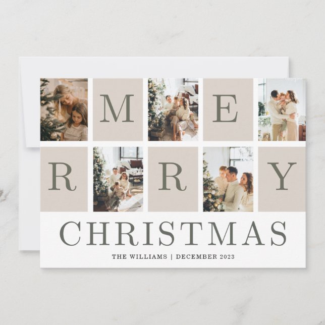 Carte de Noël 2023 Salutation de Noël avec photo (Devant)