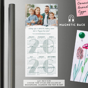 Carte de Noël 2024 avec photo de calendrier person