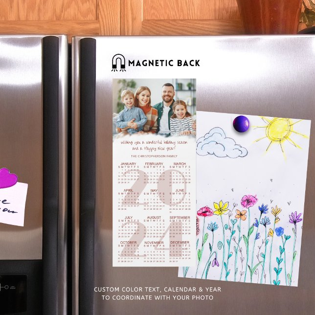 Carte de Noël 2024 avec photo de calendrier person (Créateur téléchargé)