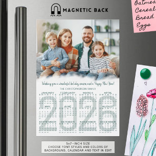 Carte de Noël 2026 - Calendrier photo personnalisé