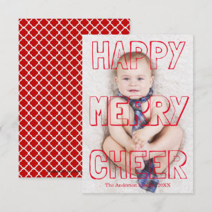 Carte de Noël 3x5 - Joyeux Bloc Rouge