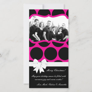 Carte de Noël 4x8 Pink Hot Palka Dot