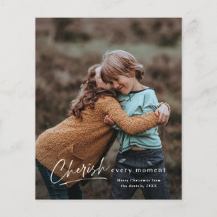 Carte de Noël à budget avec photo chérie simple sc