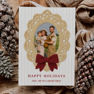Carte de Noël à cadre au crochet Cozy Christmas