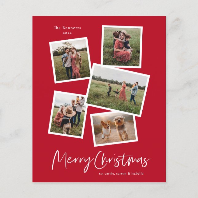 Carte de Noël à collage photo Budget Joyeux Noël (Devant)