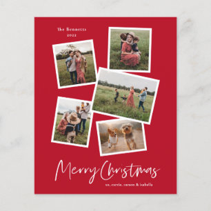 Carte de Noël à collage photo Budget Joyeux Noël