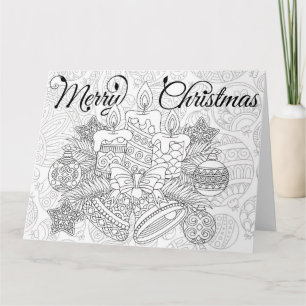 Carte de Noël à colorier pour adultes