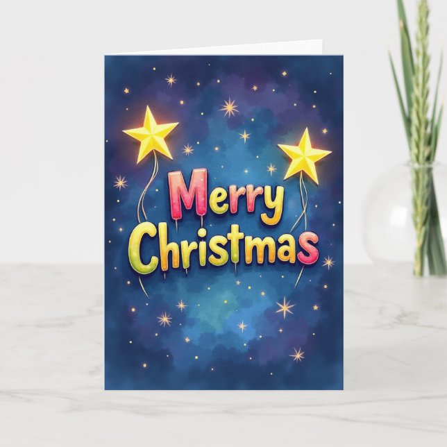 Carte de Noël à dégradé doux (Devant)