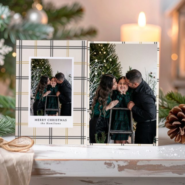 Carte de Noël à fenêtre à carreaux et double rayur (Créateur téléchargé)