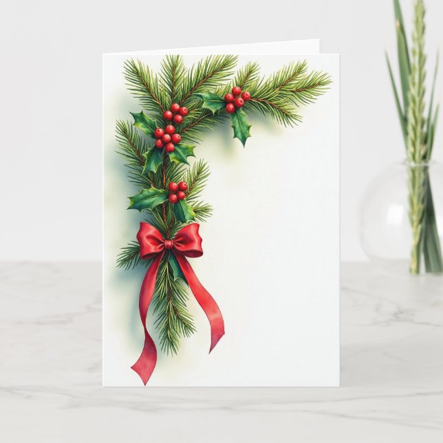 Carte de Noël à guirlande (Devant)