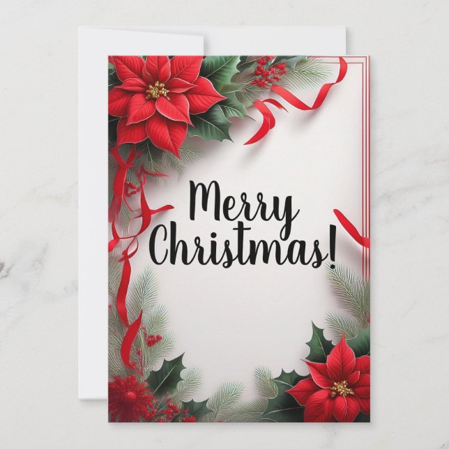 Carte de Noël à image unique (Devant)