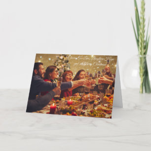 Carte de Noël à la fête