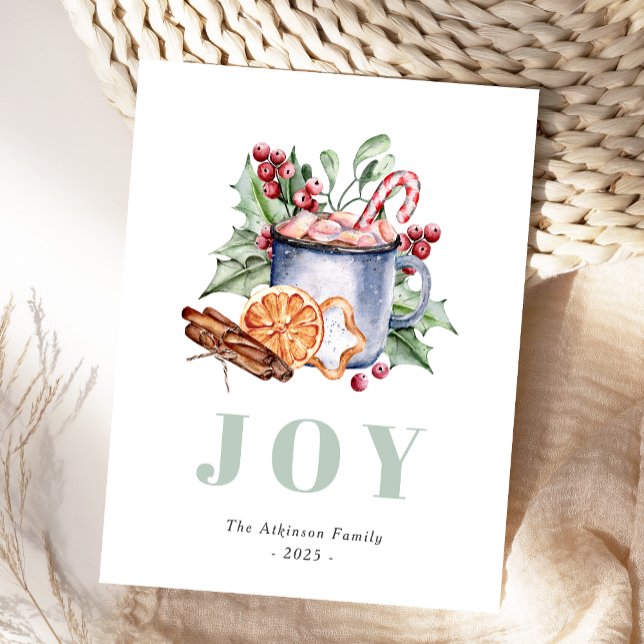 Carte de Noël à l'aquarelle Sweets Fête de fin d'a (Créateur téléchargé)
