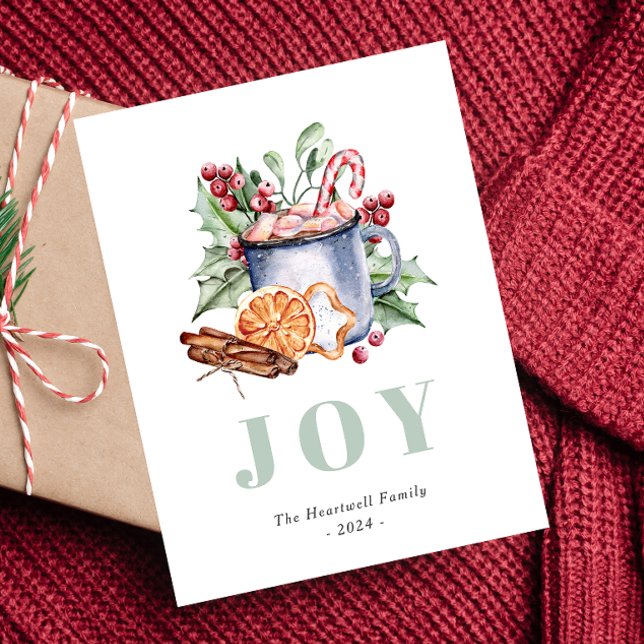 Carte de Noël à l'aquarelle Sweets Fête de fin d'a (Créateur téléchargé)
