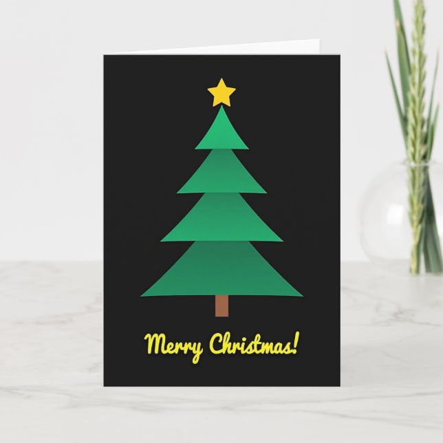 Carte de Noël à l'arbre minimal (Devant)