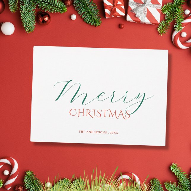 Carte de Noël à l'écriture calligraphique classiqu (Créateur téléchargé)