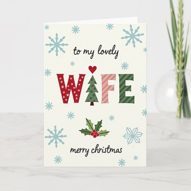 Carte de Noël à ma charmante épouse (Devant)