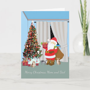 Carte de Noël à Maman, Papa, de Chats