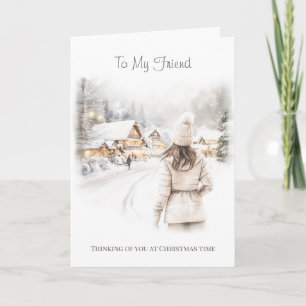 Carte de Noël à mon amie