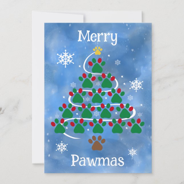 Carte de Noël à motif de chien (Devant)