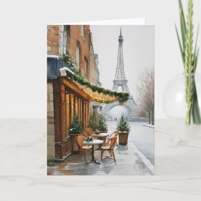 Carte de Noël à Paris (Devant)