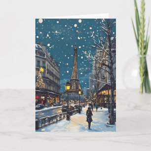 Carte de Noël à Paris