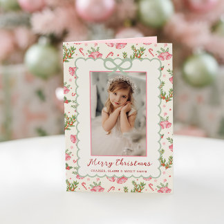 Carte de Noël à photo en forme de coquille avec un