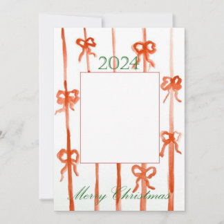 Carte de Noël à ruban
